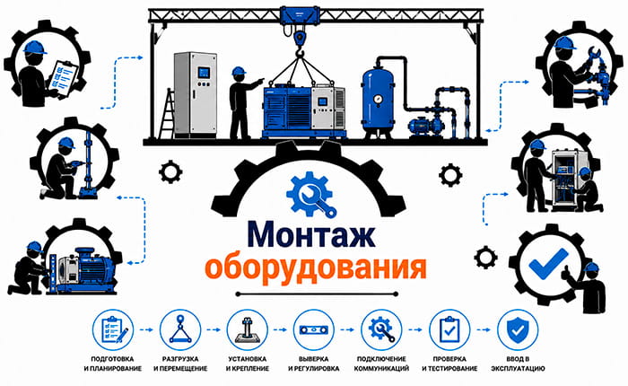 Монтаж компрессорного оборудования