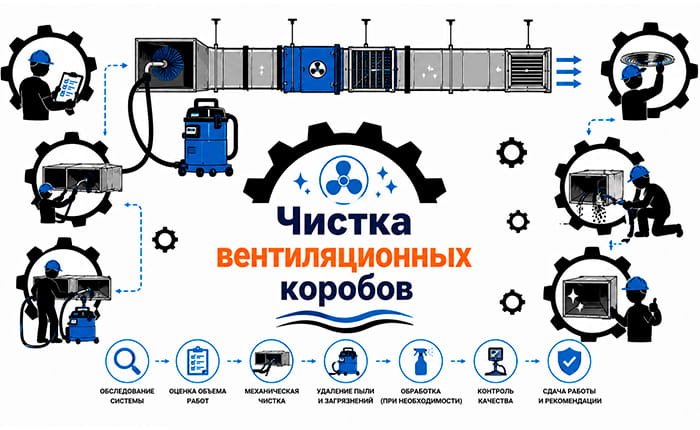 Чистка вентиляционных коробов