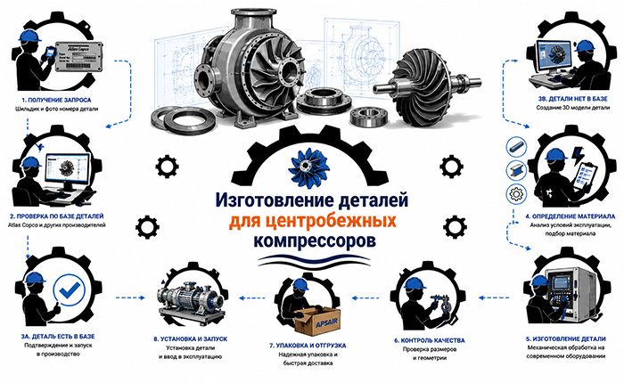 Изготовление деталей для центробежных компрессоров